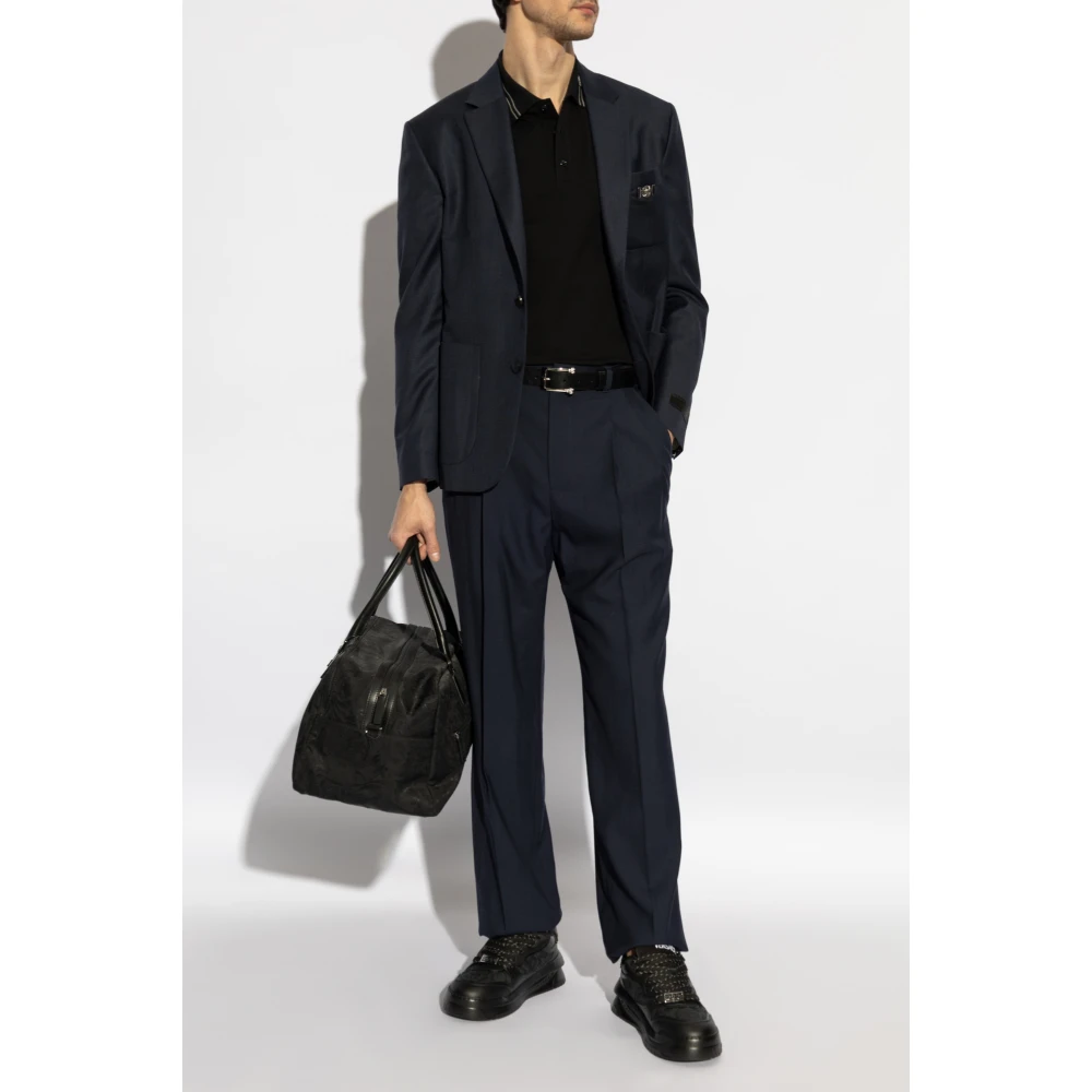 Versace Wollen blazer Blue Heren
