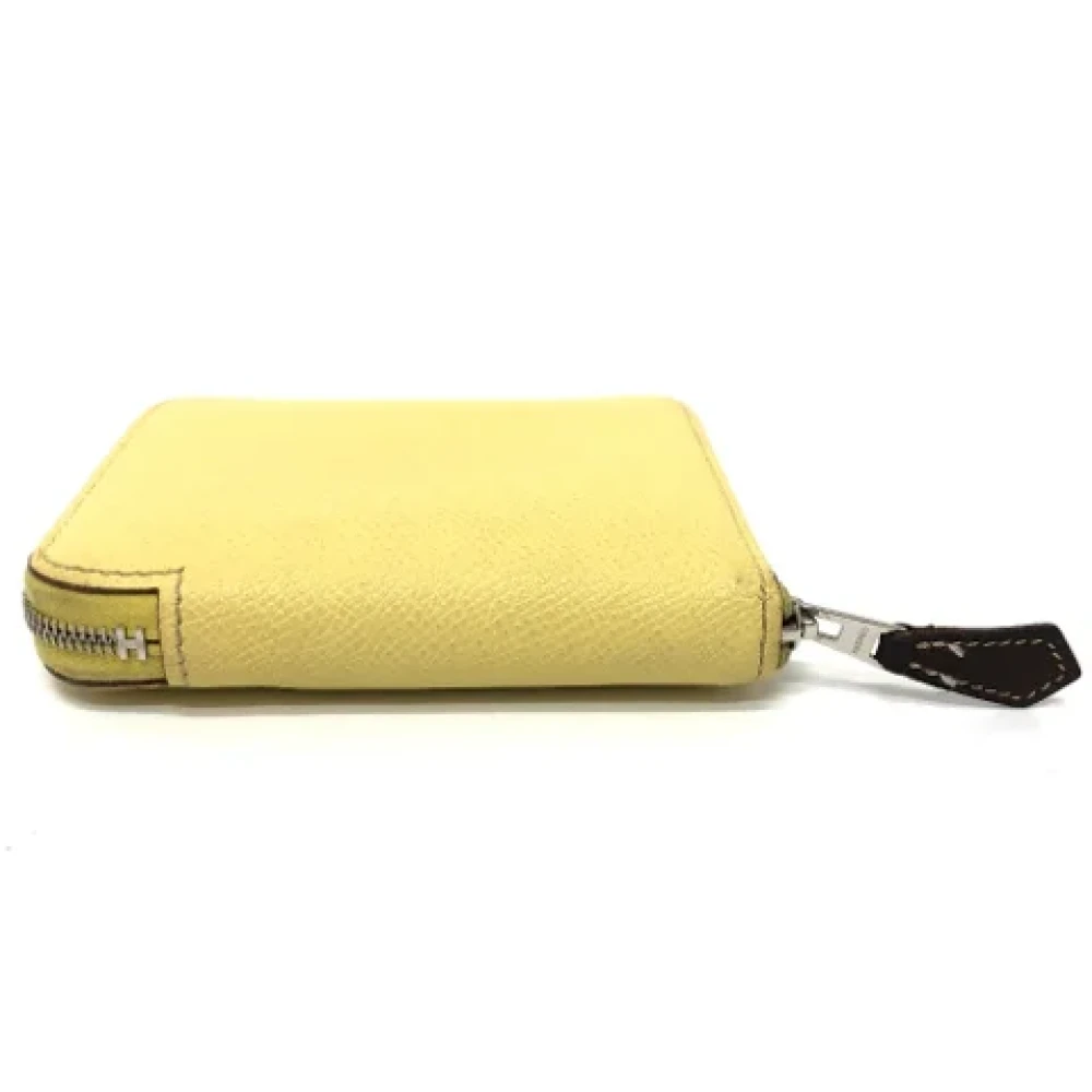 Hermès Vintage Pre-owned Leather wallets Yellow Dames