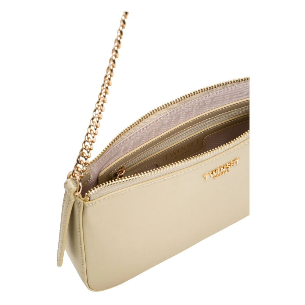 Twinset Gouden Logotas van PU-materiaal Yellow Dames