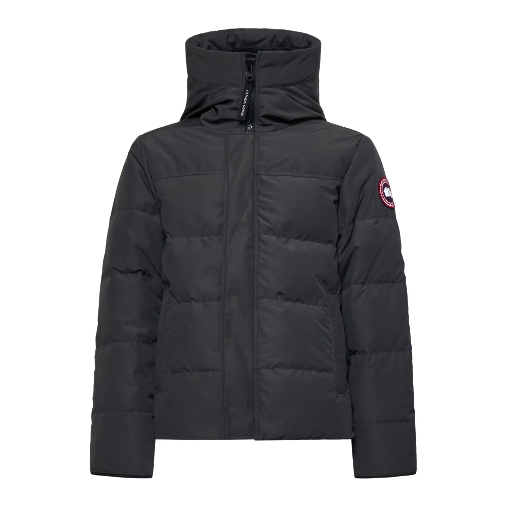 Canada Goose, Winter Jackets, male, Gray, XL, Black Wool Double-Breasted Winter Jacket