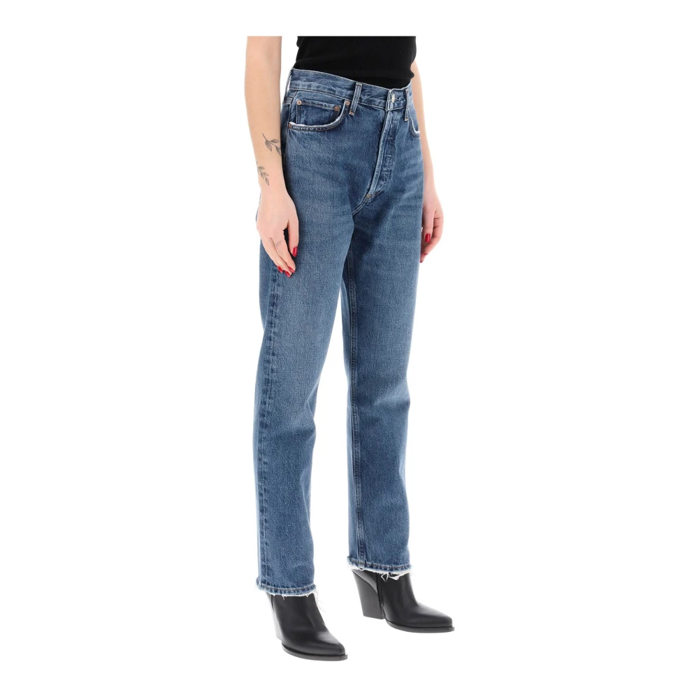 Agolde Straight Jeans Blue Dames