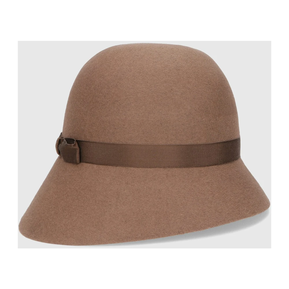 Borsalino Retro-stijl Cloche Hat Brown Dames