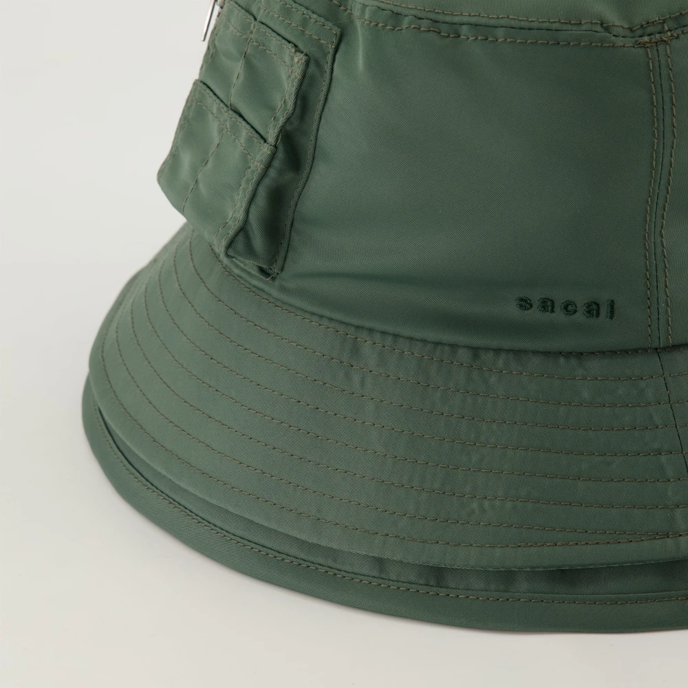 Sacai Gelaagd Logo T-shirt voor Mannen Green Heren