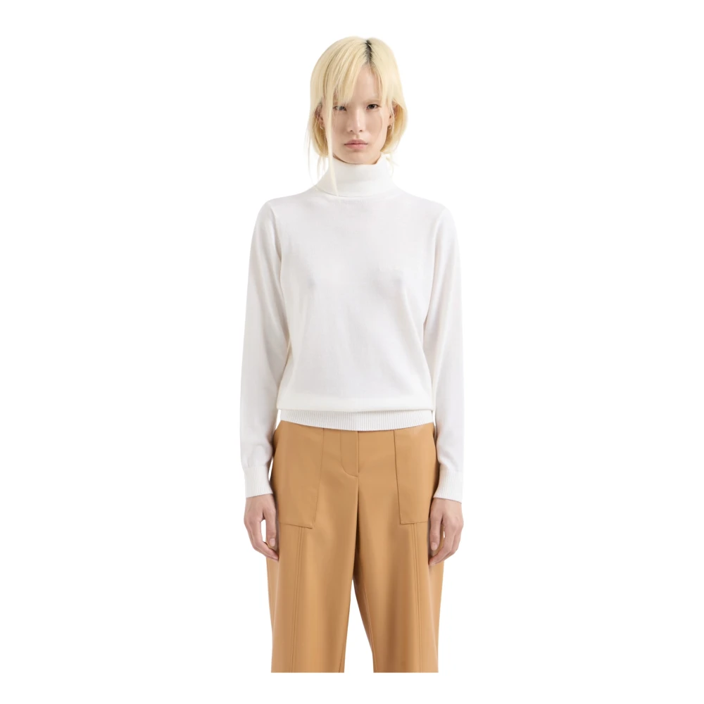 Armani Exchange Vrouw Wit Truien & Vesten Dames, Xs, Wol, Zachte Acryl- En Wollen Trui