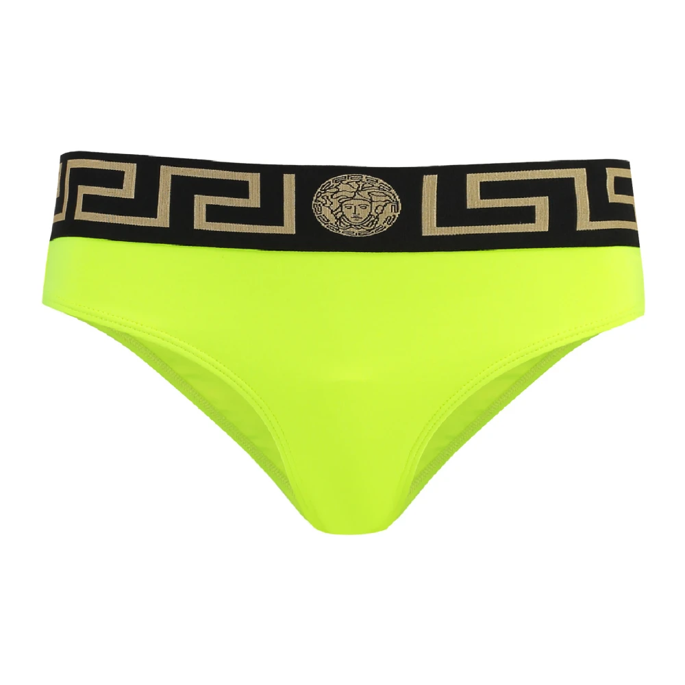 Versace Hipster Bikini Broek Elastische Tailleband Yellow Dames