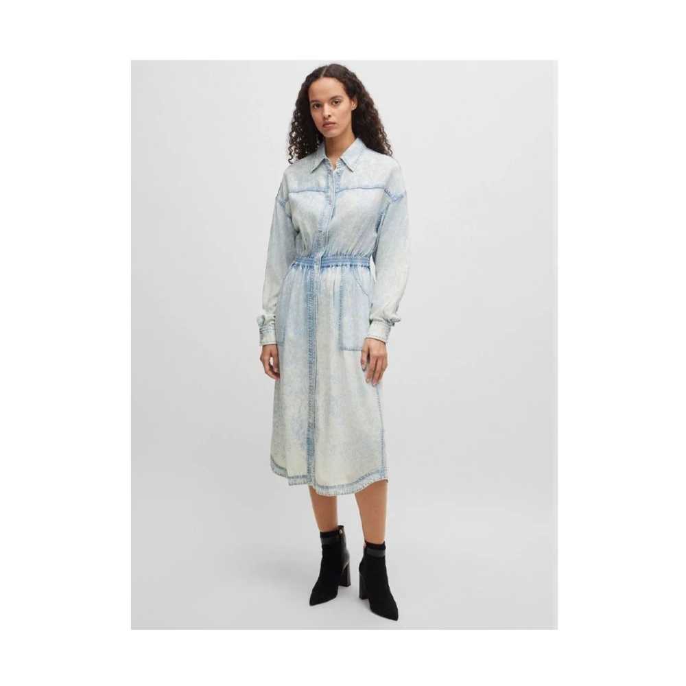 Hugo Boss Elegante Jurk voor Vrouwen Blue Dames