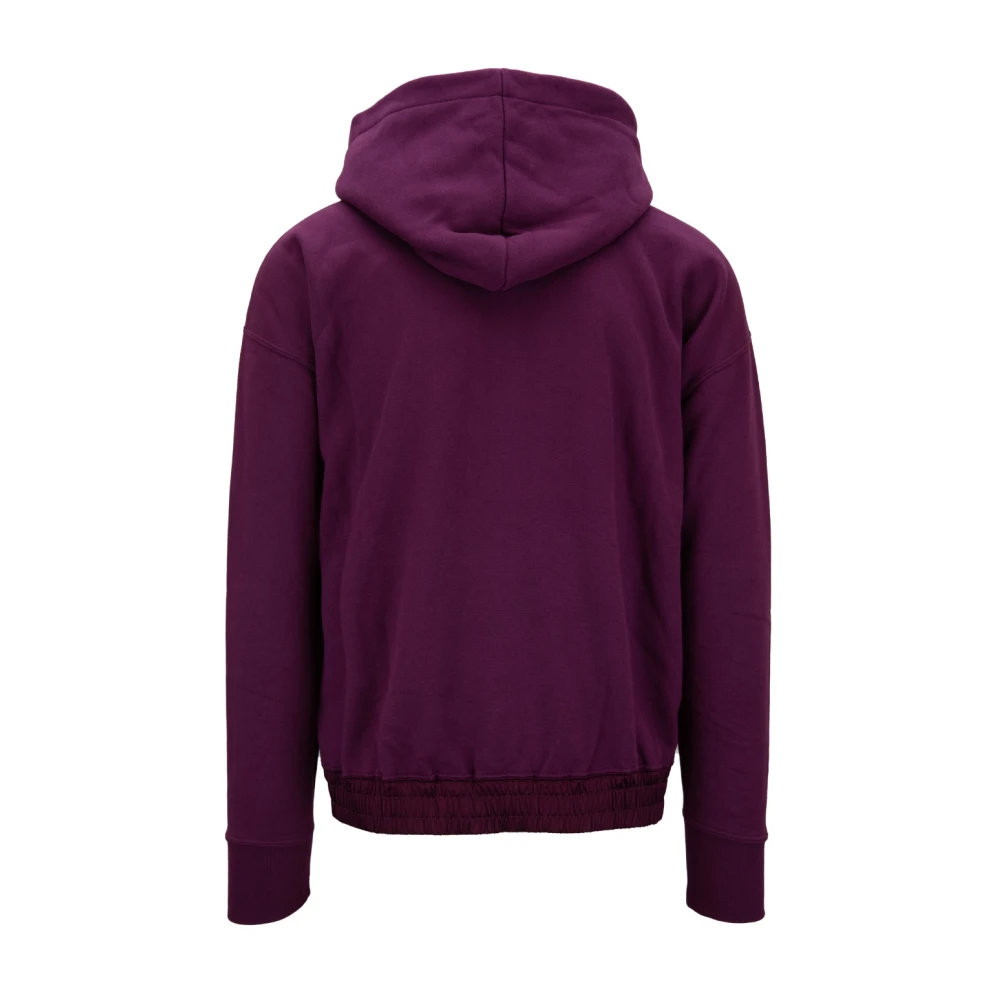 Saint Laurent Hooded Sweatshirt met Borduursel Purple Heren