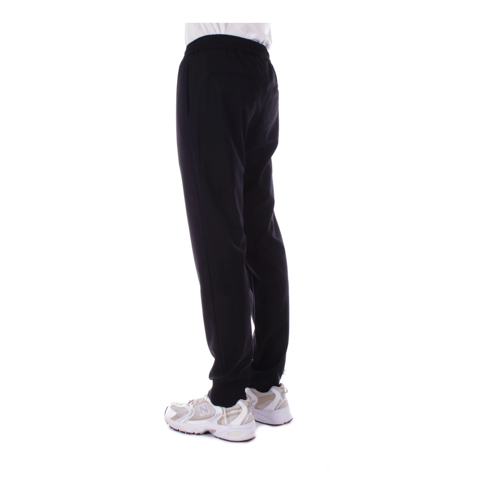 Suns Zwarte broek met zakken en rits Black Heren