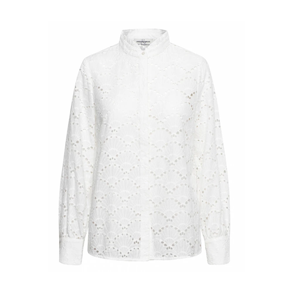 &Co Woman Overhemd met lange mouwen effen kleur White Dames