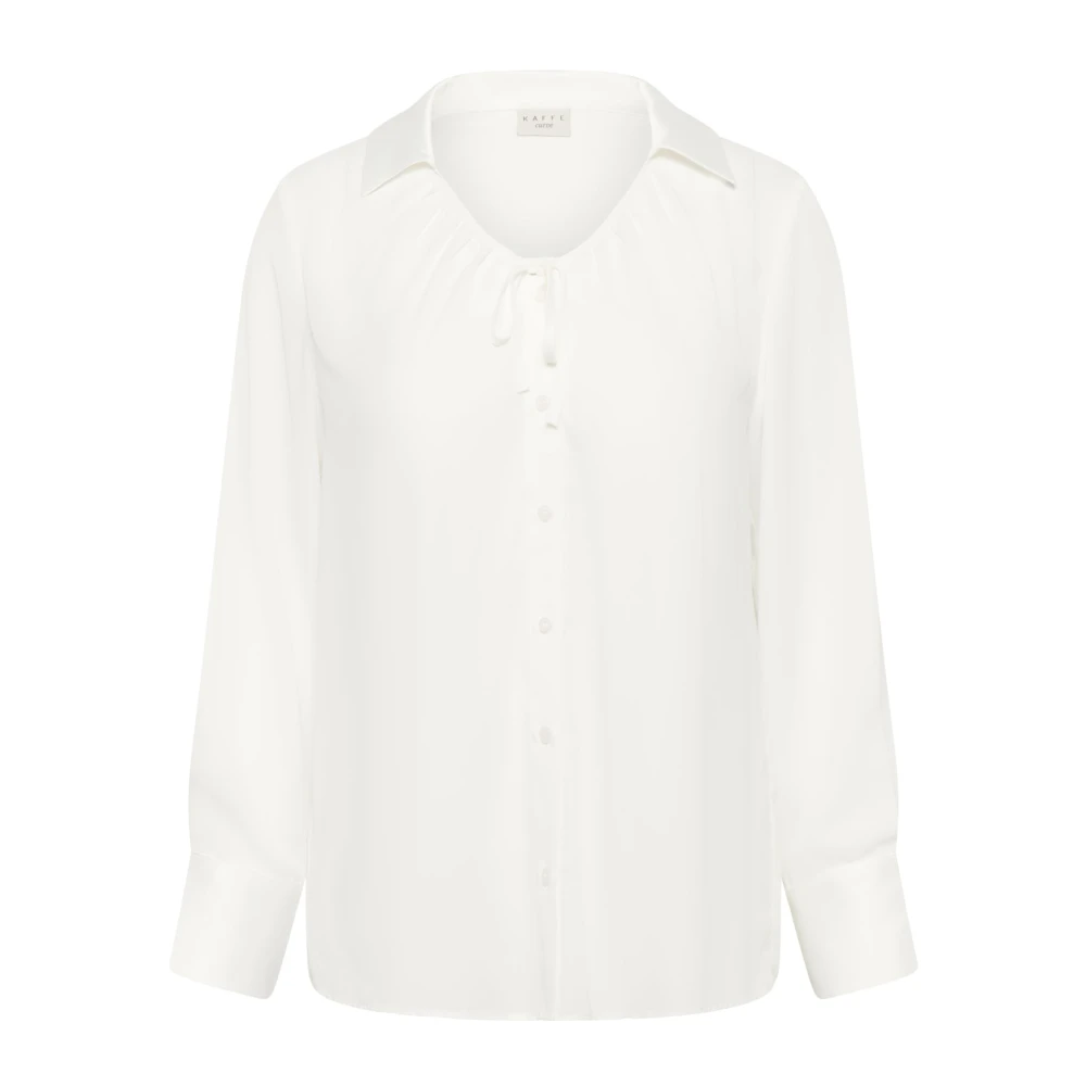 Kaffe Curve Women's White Shirts - Shirts - 4XL - Blouses & Shirts