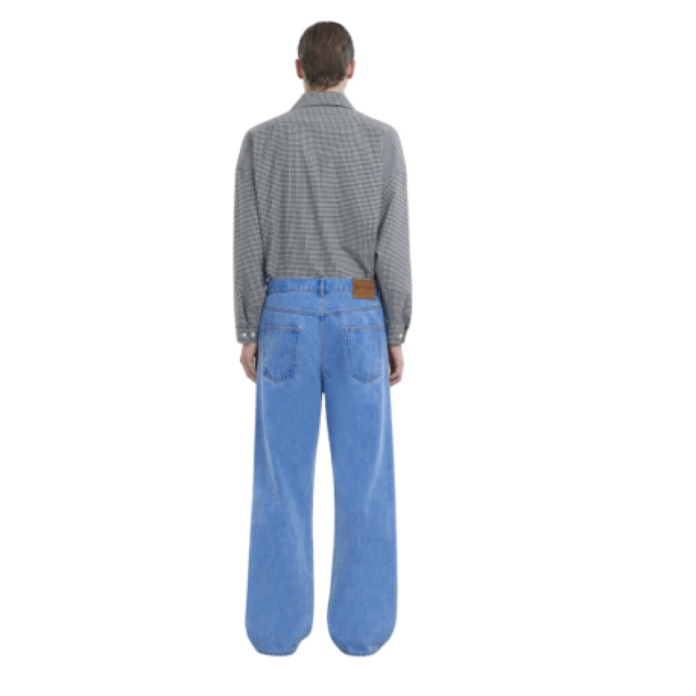 Ami Paris Biologische denim wijde pijp jeans Blue Heren