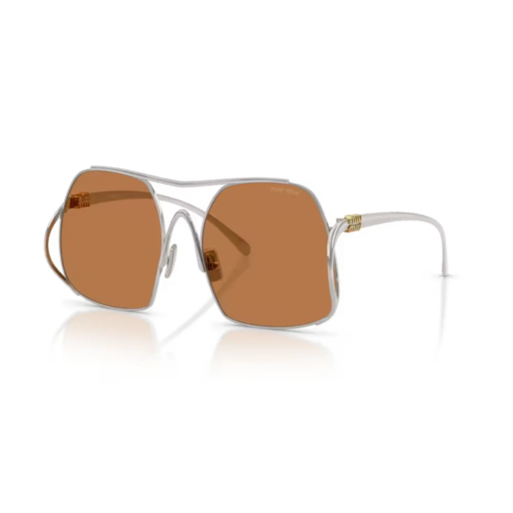 Miu Miu Unisex Gray Elegant Sunglasses For Your Style