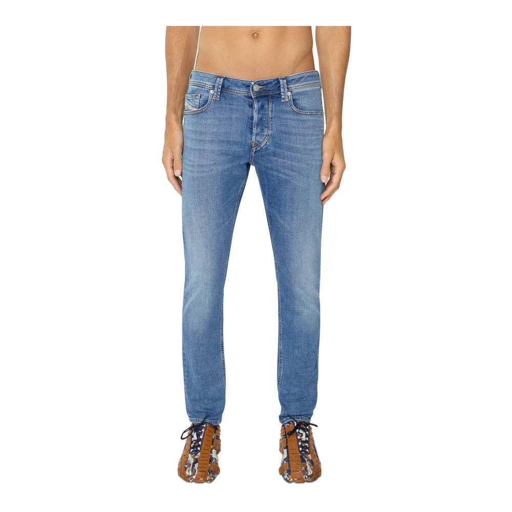 Diesel Blauwe Tapered Jeans Blue Heren