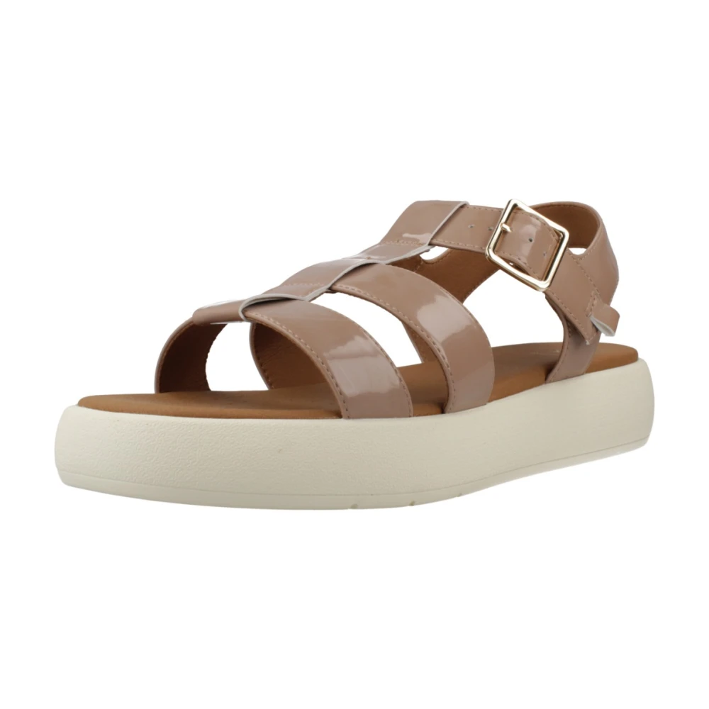 Geox Femme Beige - Shoes > Sandals > Flat Sandals