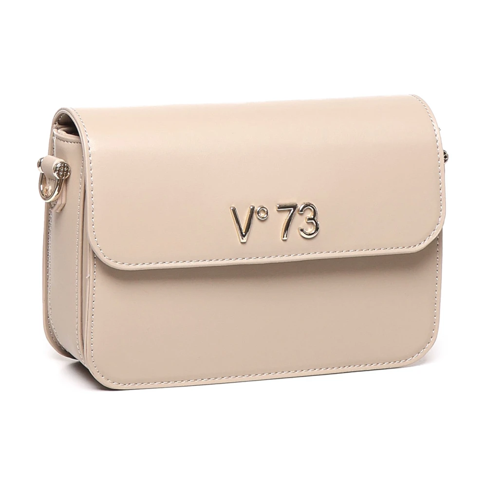 V73 Beige Schoudertas met Afneembare Band Beige Dames