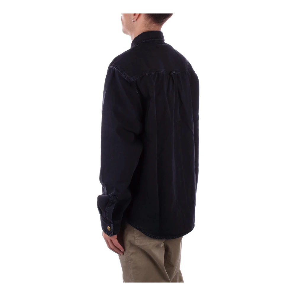Carhartt WIP Zwart Logo Zijclip Shirt Black Heren