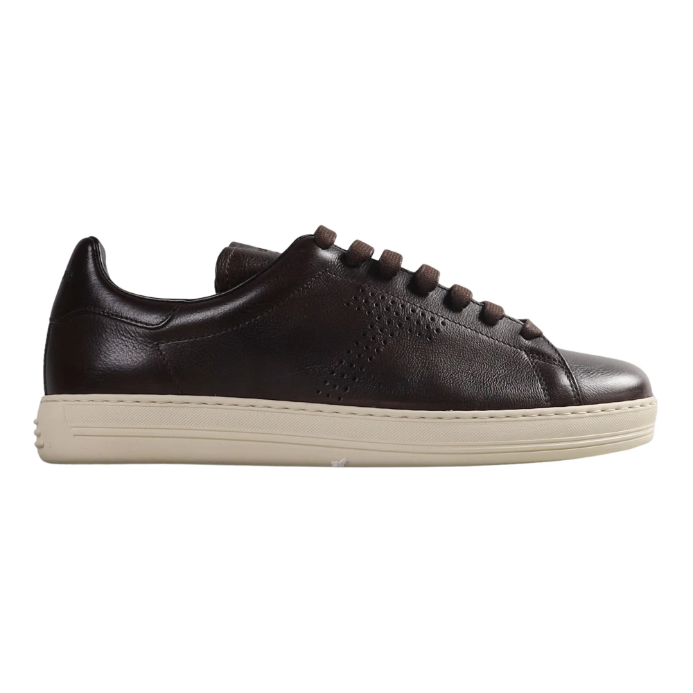 Tom Ford Soft Supple Leather Warwick Sneakers Heren Schoenen Bruin