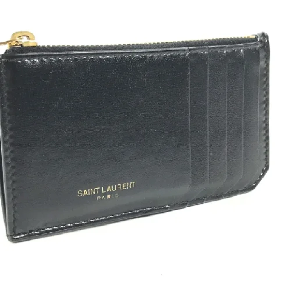 Yves Saint Laurent Vintage Pre-owned Leather wallets Black Heren