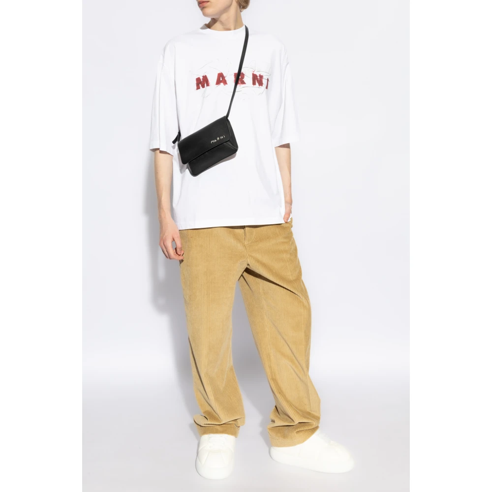 Marni T-shirt met logo White Heren