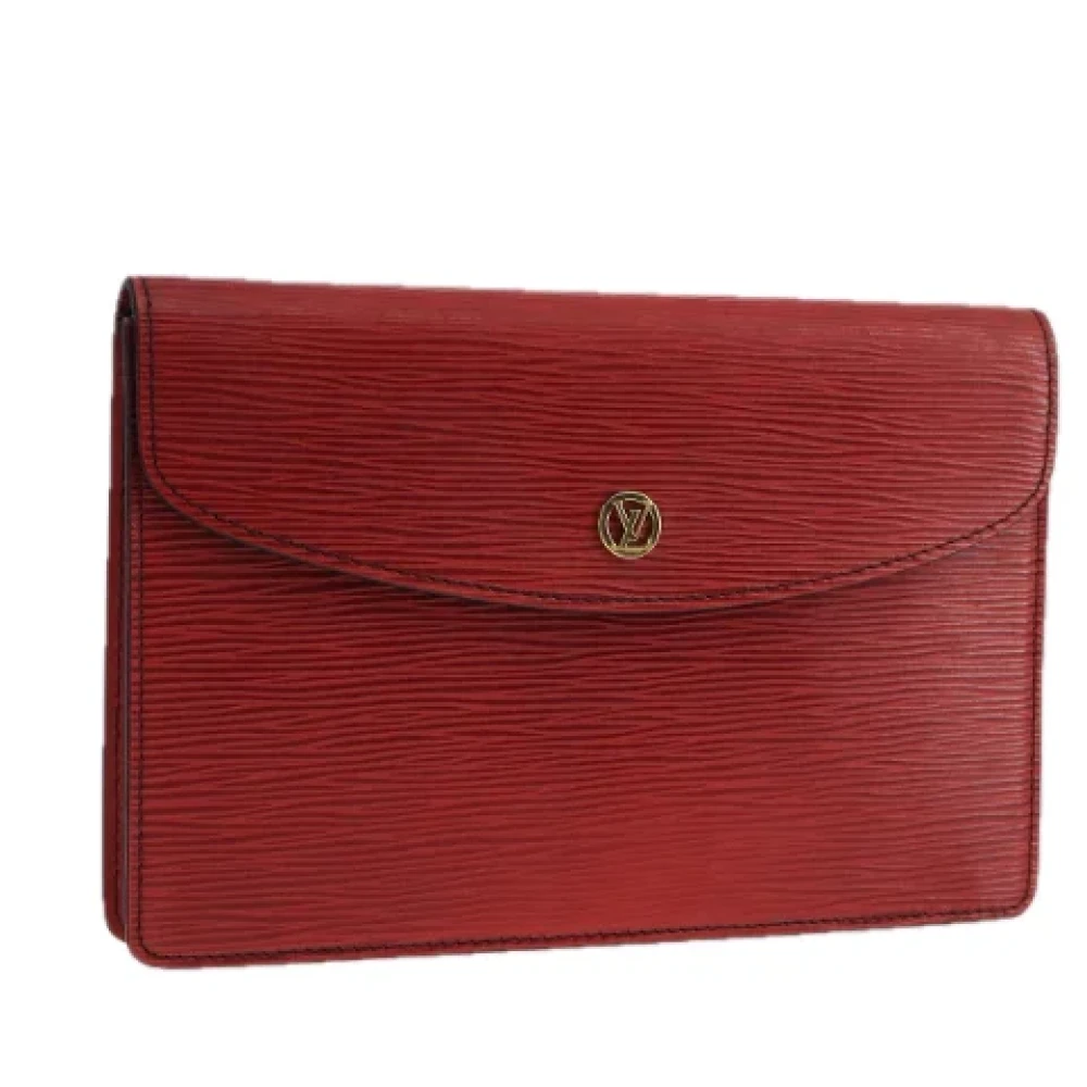 Louis Vuitton Vintage Pre-owned Leather clutches Red Dames