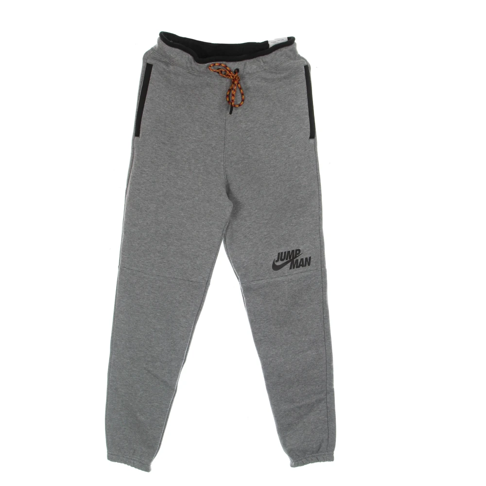 Jordan Jumpman Fleece Pant Carbon Heather Zwart Gray Heren