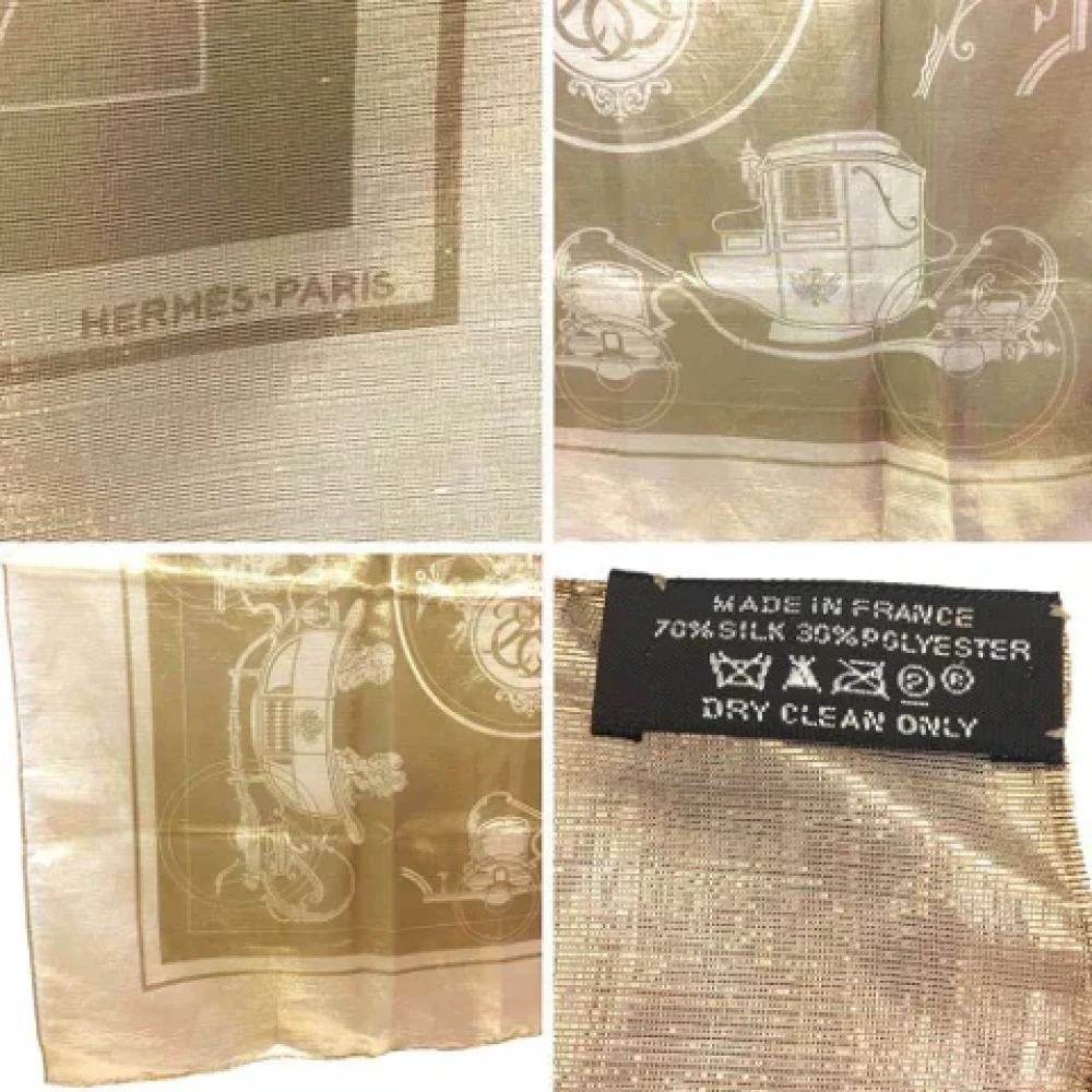 Hermès Vintage Pre-owned Silk scarves Yellow Dames