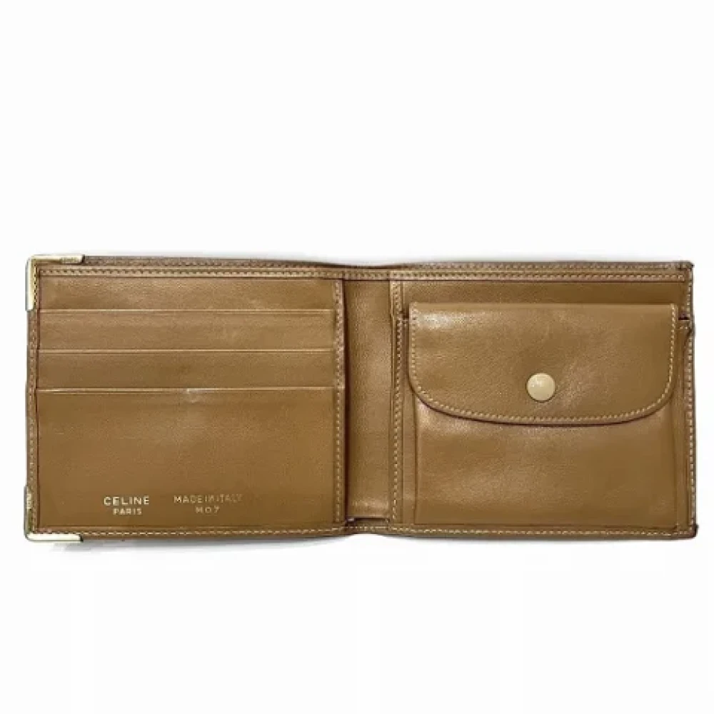 Celine Vintage Pre-owned Leather wallets Brown Heren