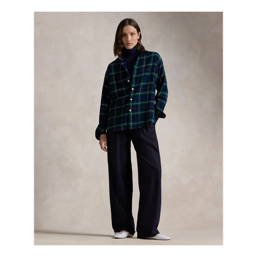 Polo Ralph Lauren Groen Geruite Katoenen Overhemd Green Dames