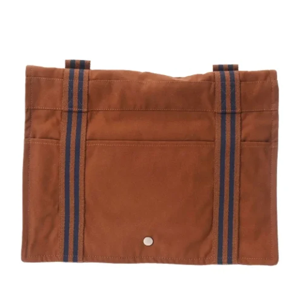 Hermès Vintage Pre-owned Canvas shoulder-bags Brown Dames
