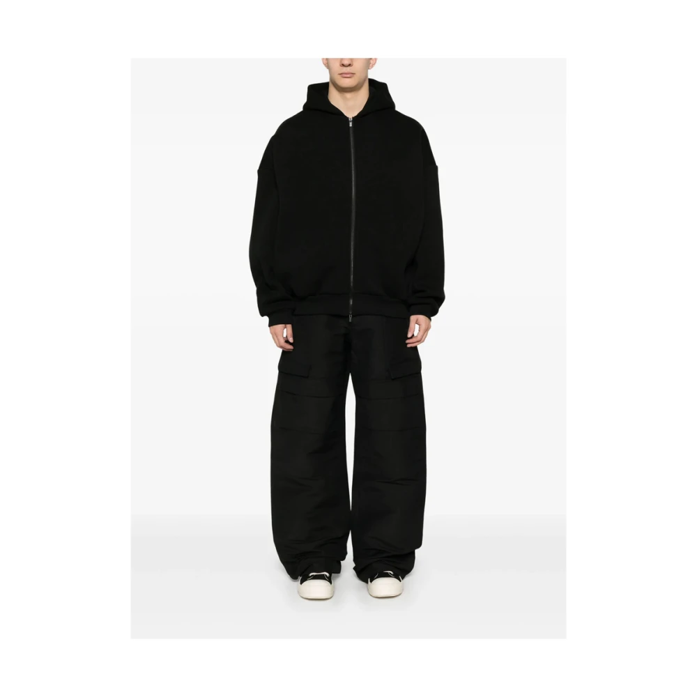 Fear Of God Zwarte Rits Hoodie Drop Shoulder Stijl Black Heren