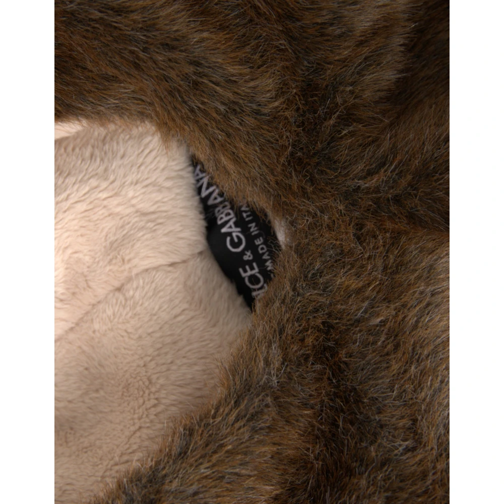 Dolce & Gabbana Bruine Nepbont Volledige Hoofd Hoed Brown Unisex