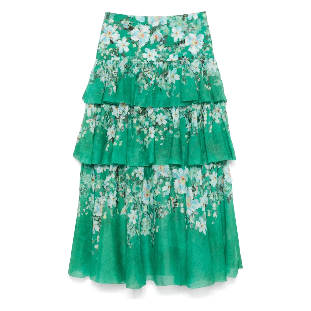 Zimmermann Groene Geplooide Rok Green Dames