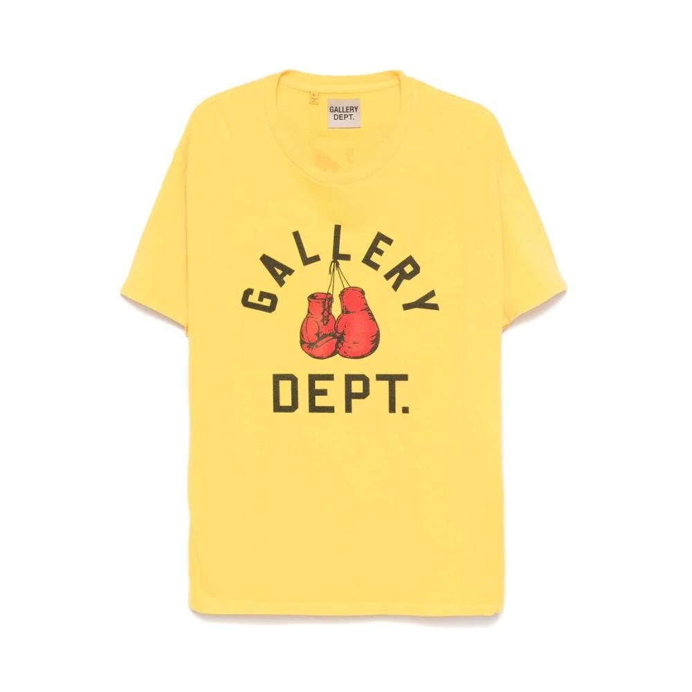 Gallery Dept. T-shirt met Grafische Print en Ronde Hals Yellow Heren