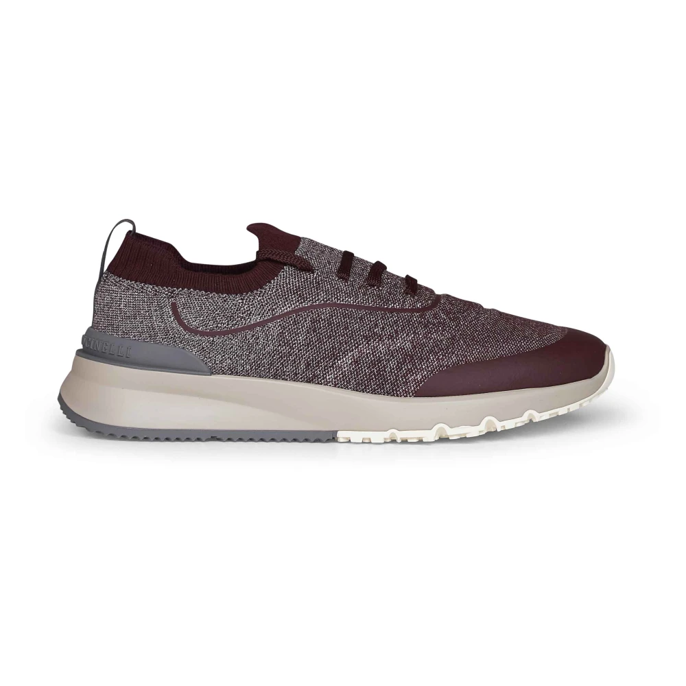 Brunello Cucinelli Multicolor Sneakers, Male, 5 Uk, Techno Cotton Knit Runners