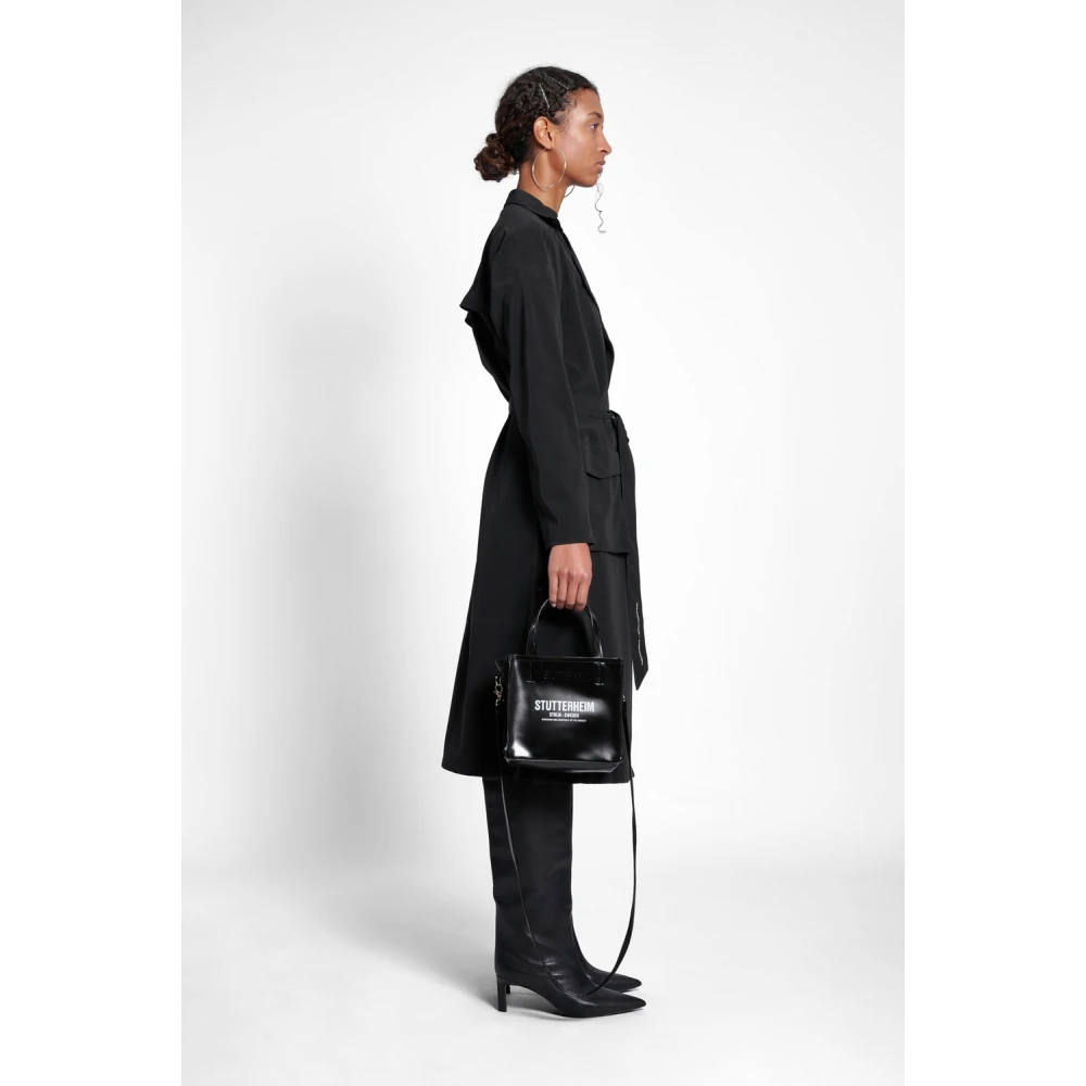 Stutterheim Matte Trenchcoat met Modern Design Black Dames