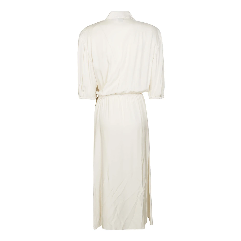 pinko Wikkeltwilljurk van viscose Beige Dames