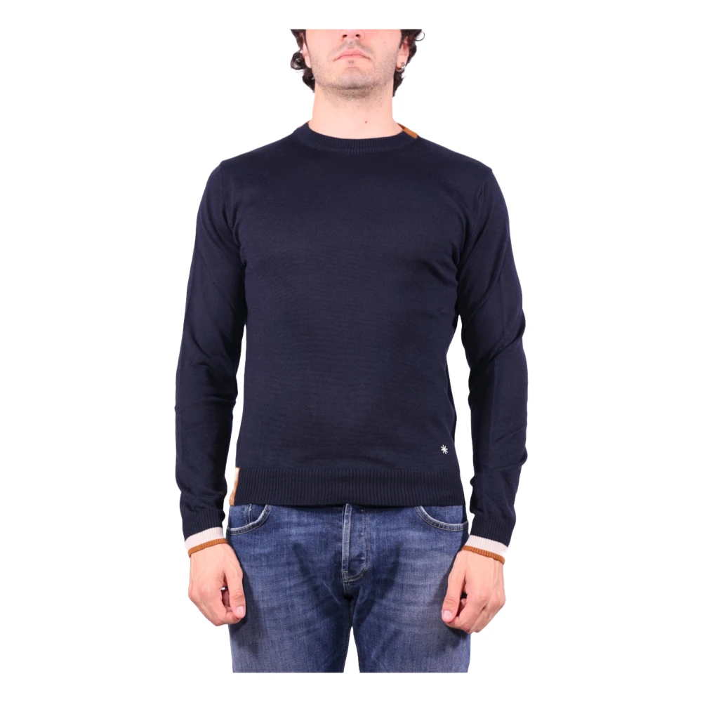Manuel Ritz Trui met ronde hals Blue Heren