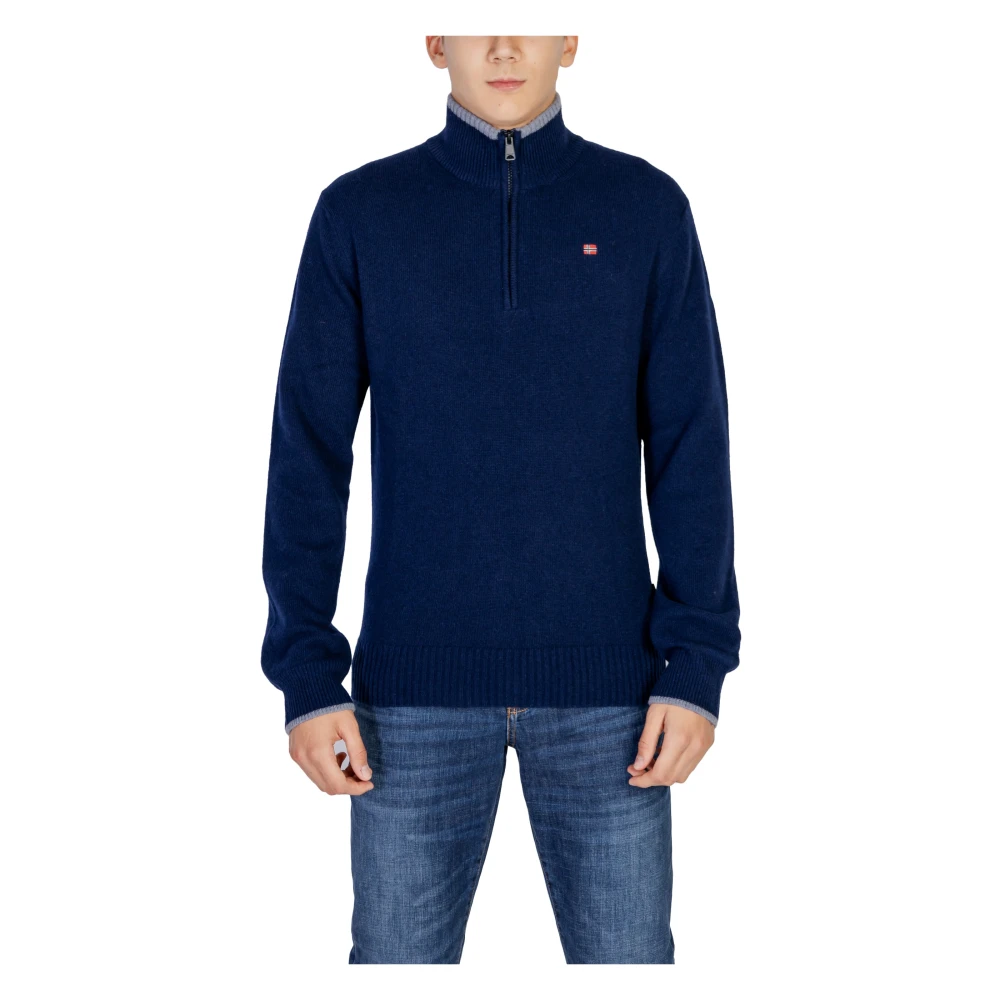 Napapijri Heren Gebreide Kleding Herfst Winter Collectie Blue Heren