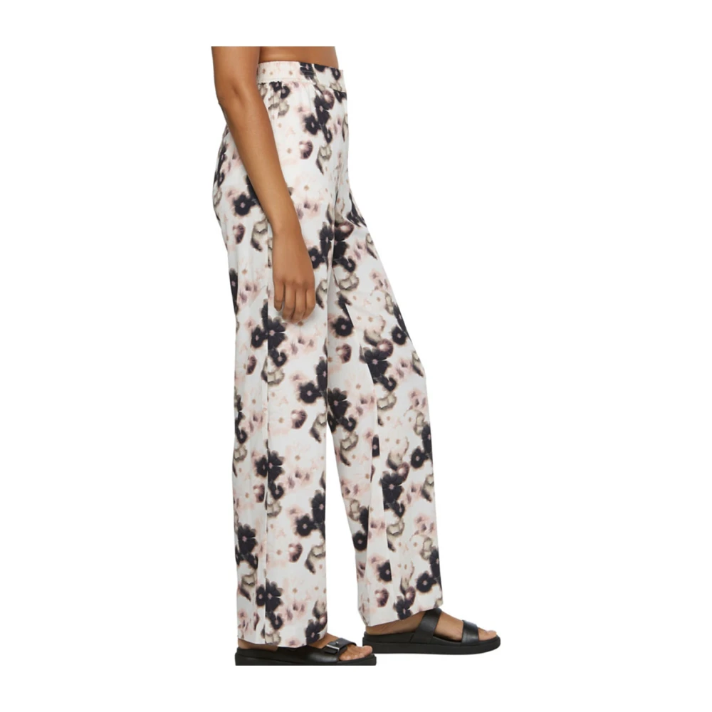 Calvin Klein Bloemen wijde pijpen broek Beige Dames