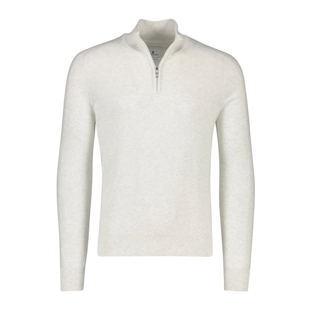 State of Art Witte half zip trui White Heren