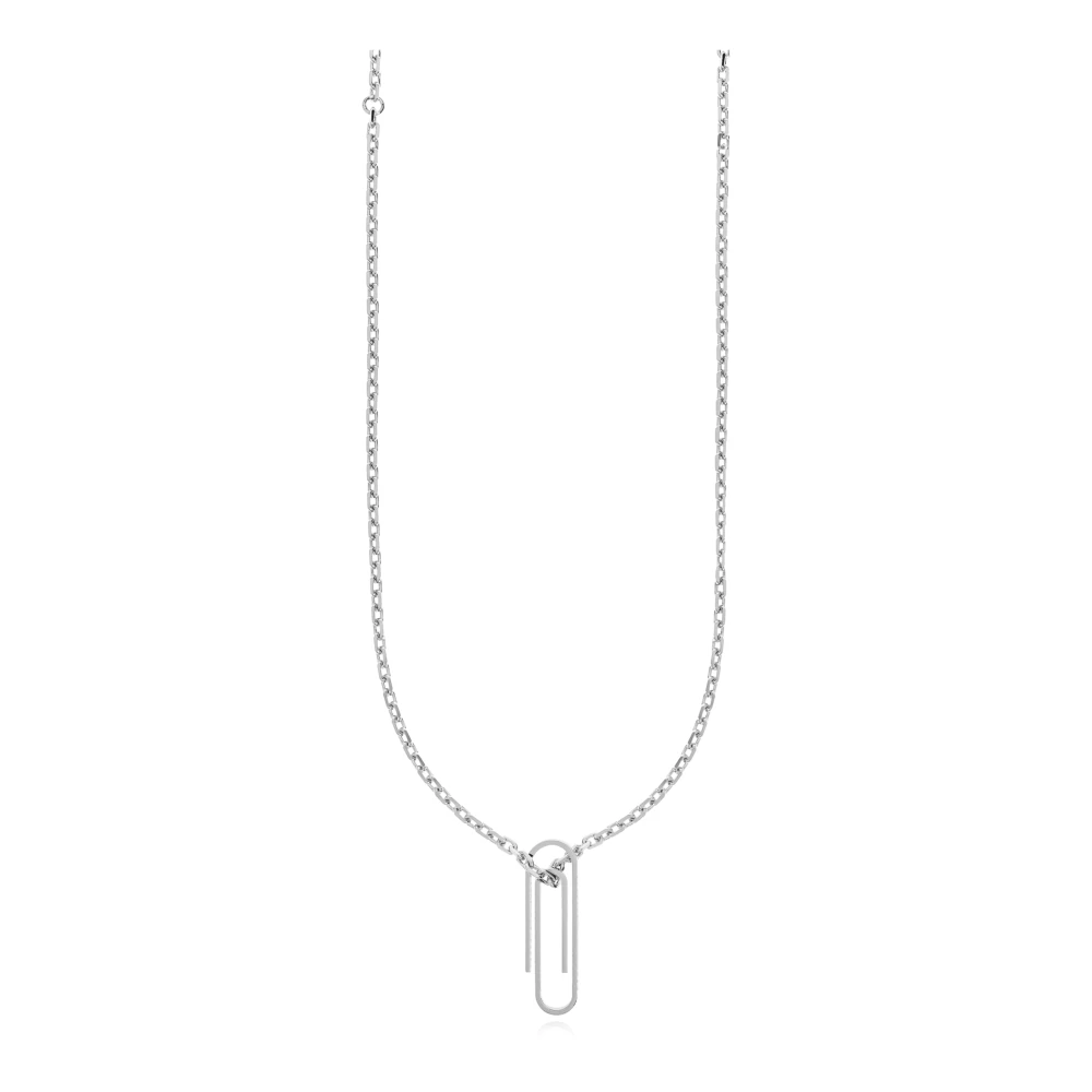 Off-White Uomo Grigio Paperclip Necklace - Man T-Shirts One Size - Immagine 2