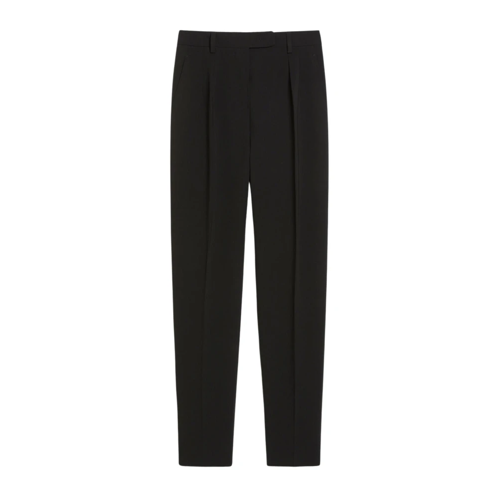 Max Mara Studio Cady broek met voorplooien Black Dames