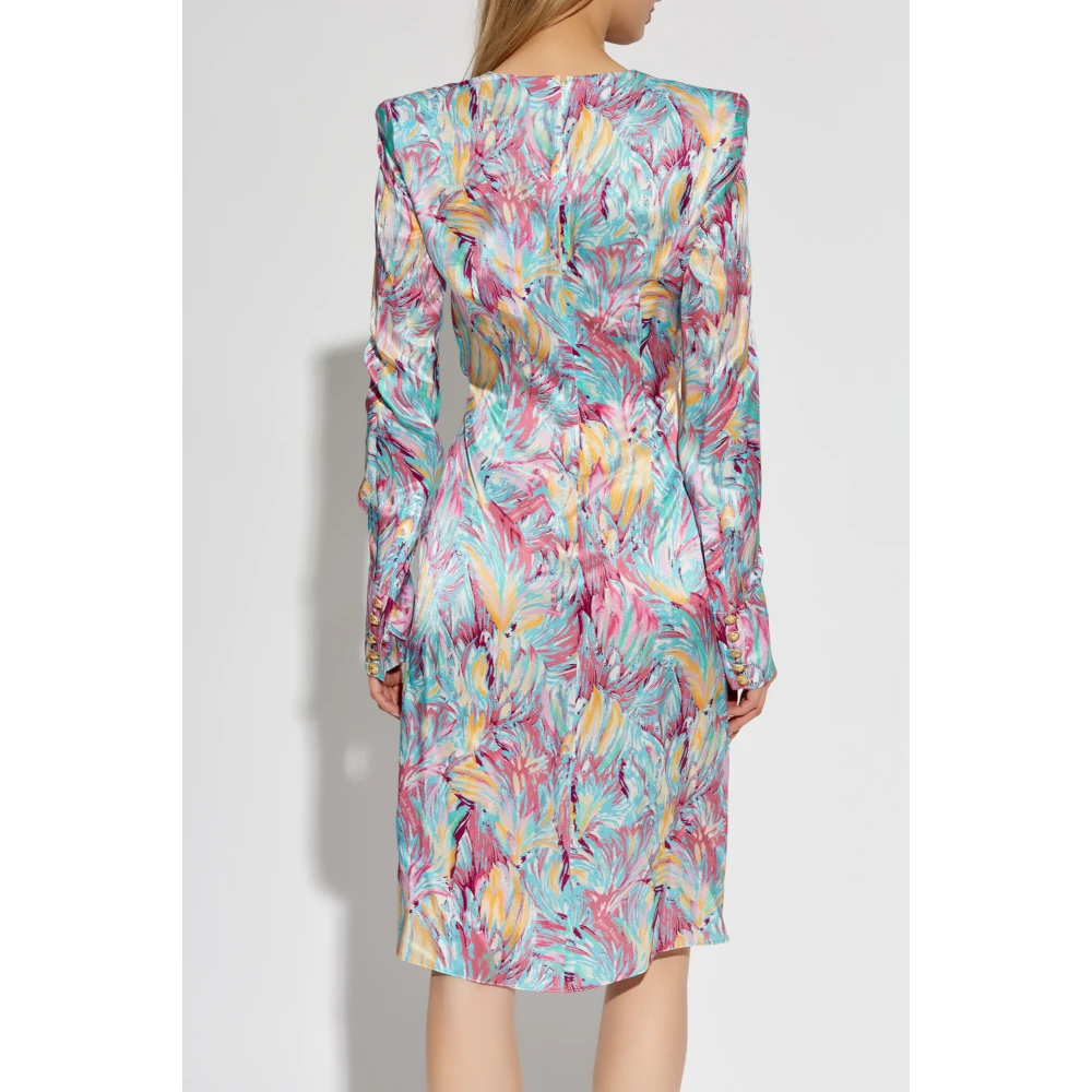 Balmain Zijden jurk Multicolor Dames