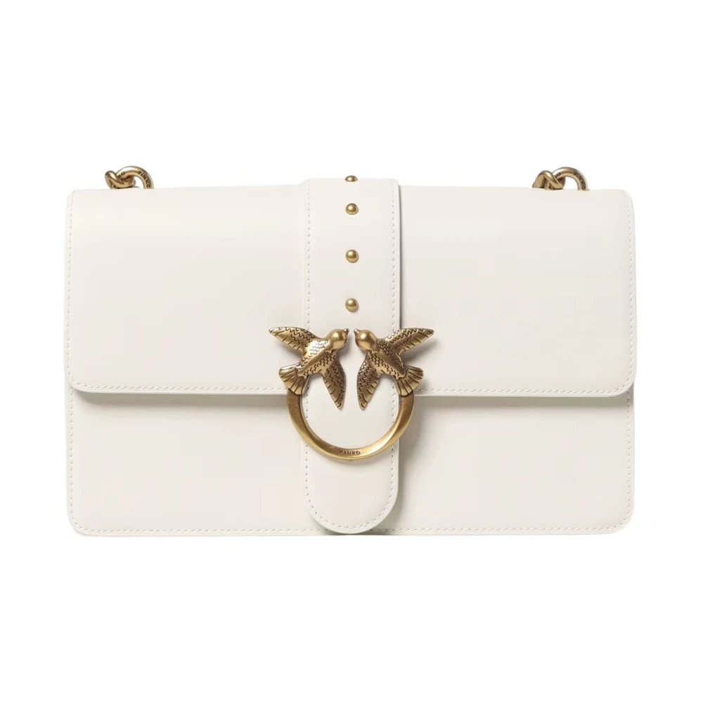 Pinko Love One Classic Schoudertas White Dames