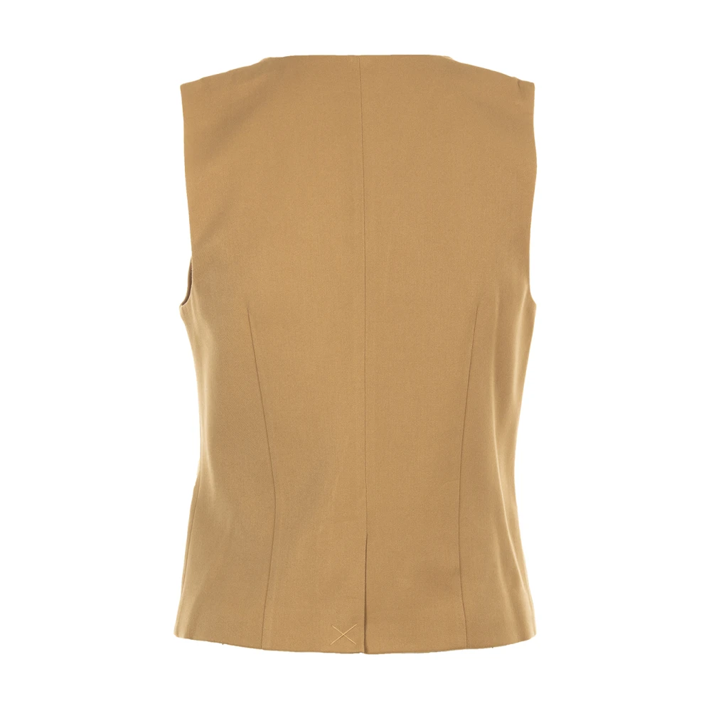 Staud Bruine Vest Jas Brown Dames