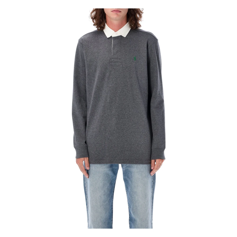 Ralph Lauren Rugby Polo Shirt Gray Heren