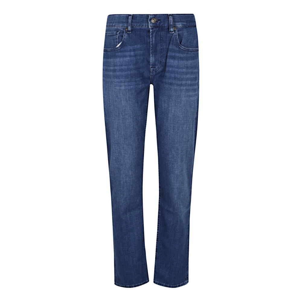 7 For All Mankind Slim Fit Jeans Donkerblauw Blue Heren