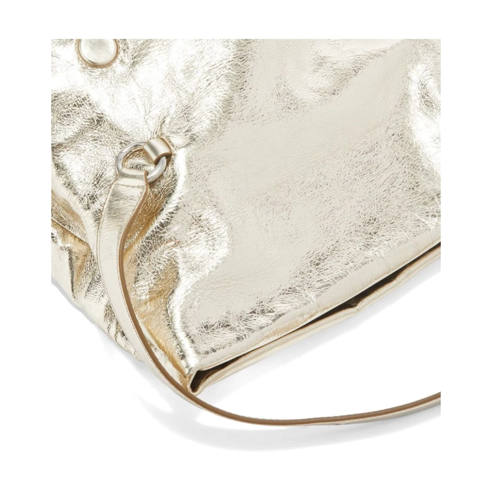 Jil Sander Metallic Schoudertas met Verstelbare Band Yellow Dames