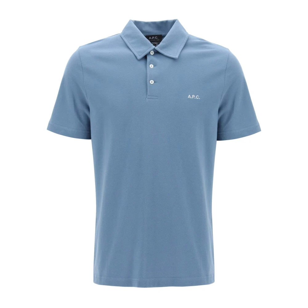 A.p.c. Polo Shirts Blue Heren