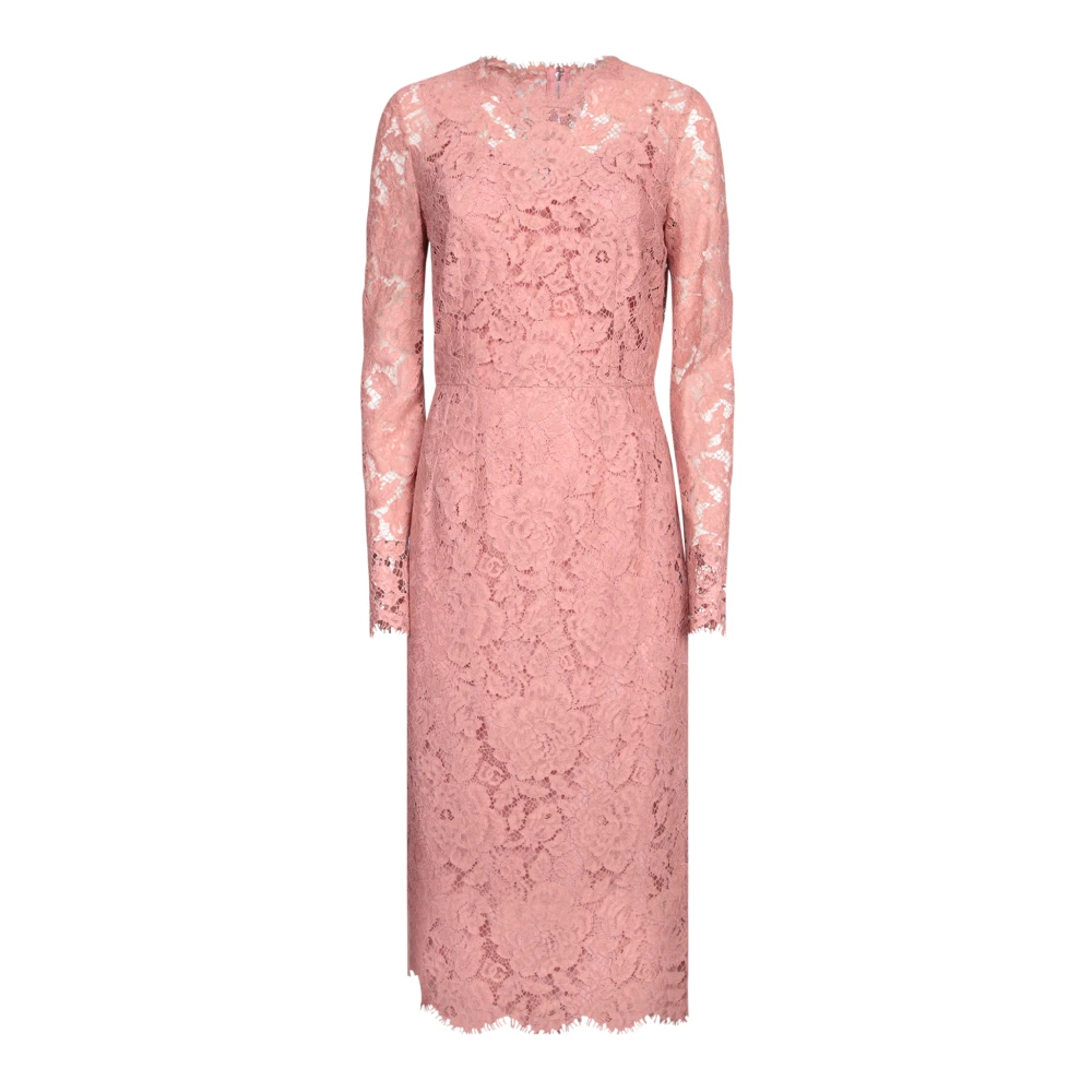Dolce & Gabbana Women's Pink Lace Sheath Dress